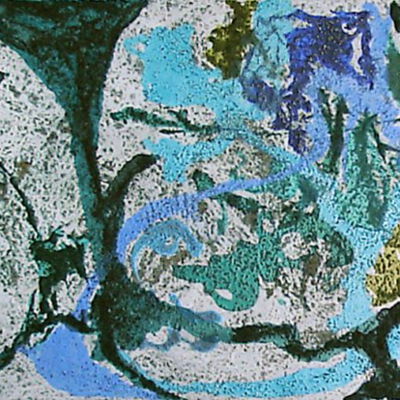 2007/1a - Mischtechnik auf Leinwand, glänzend - Teil einer Greiergruppe 40 x 120 x 4 cm