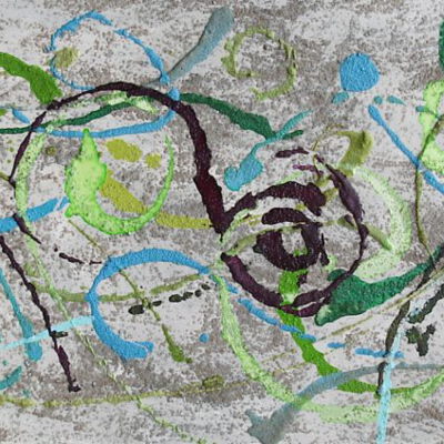 2006/16b - Mischtechnik auf Leinwand, glänzend - 120 x 40 x 4 cm